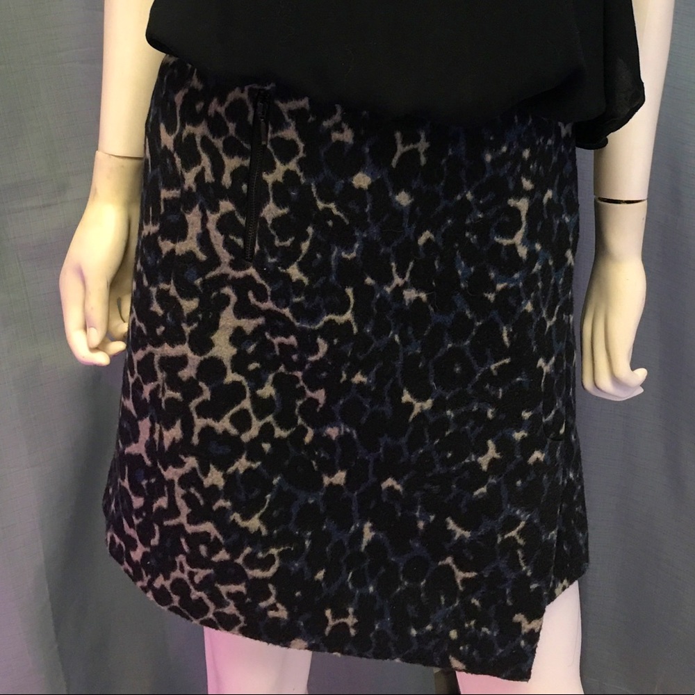 Dalia Animal Print Zipper Front Mini Skirt
